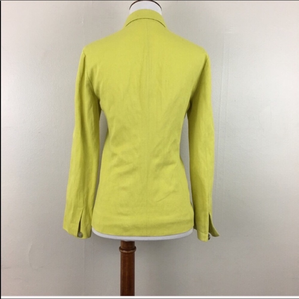 Vince Hidden Button Blazer In Citrus - Picture 6 of 8